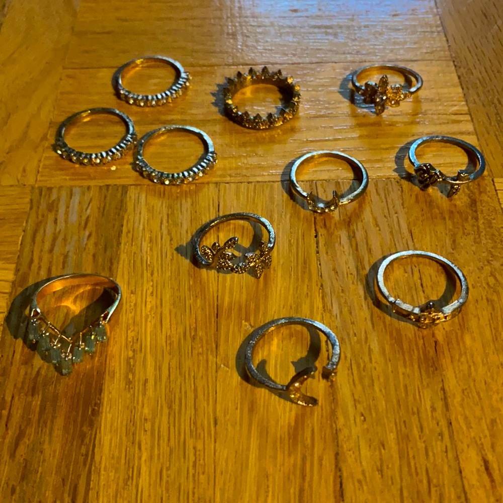 Gold rings.